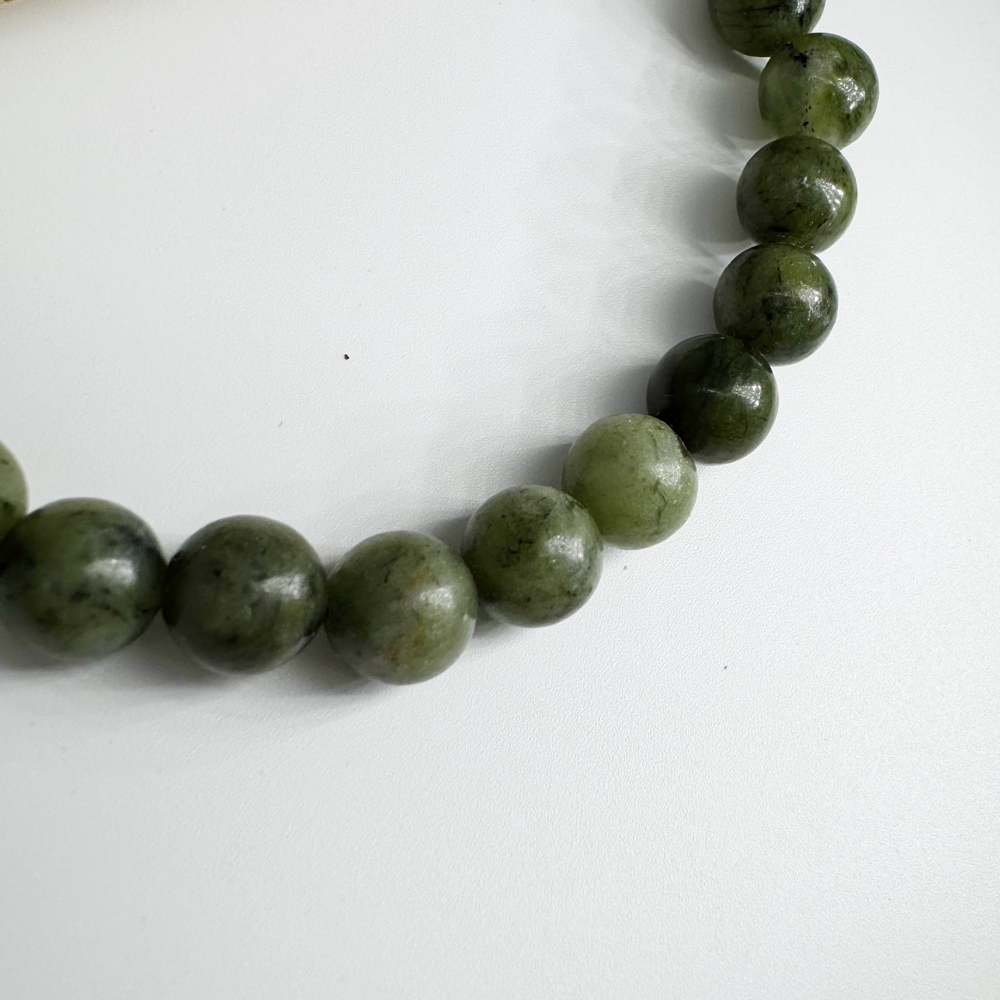 Southern Jade Bracelet. 8mm Beads.