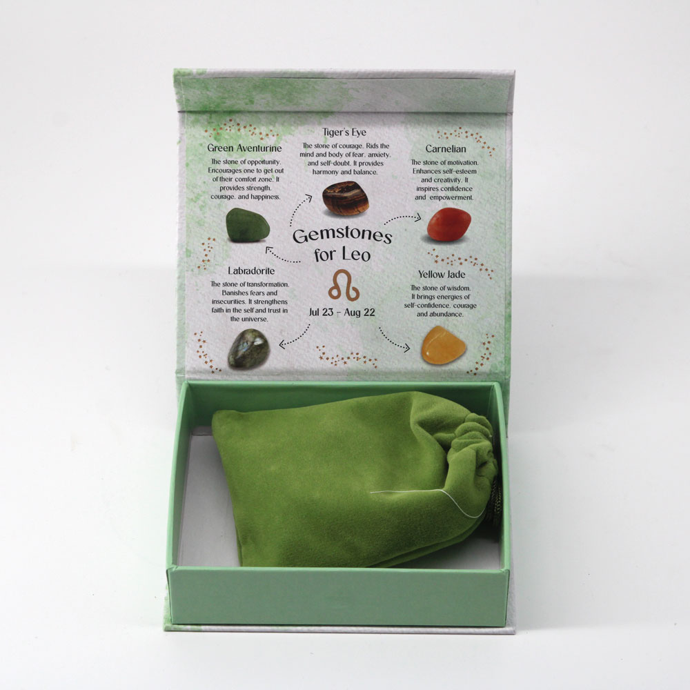 Leo Crystal Tumblestone Set
