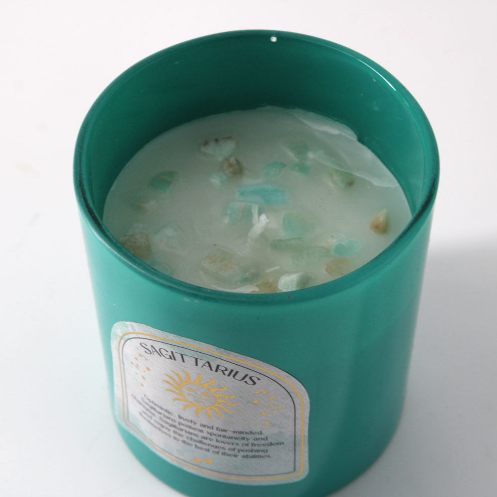 Sagittarius Crystal Zodiac Candle