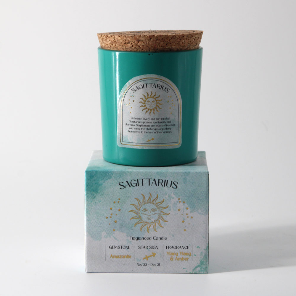 Sagittarius Crystal Zodiac Candle