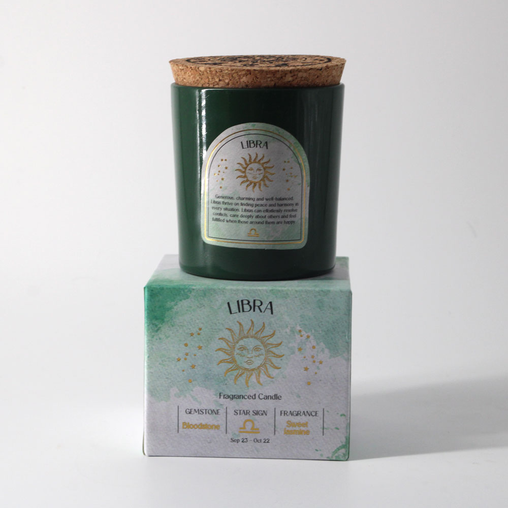 Libra Crystal Zodiac Candle