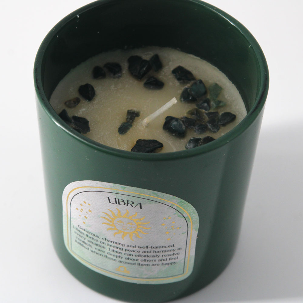 Libra Crystal Zodiac Candle