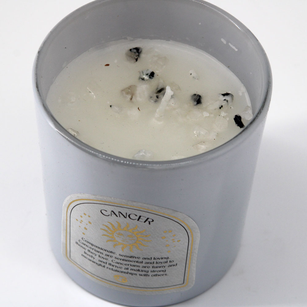Cancer Crystal Zodiac Candle