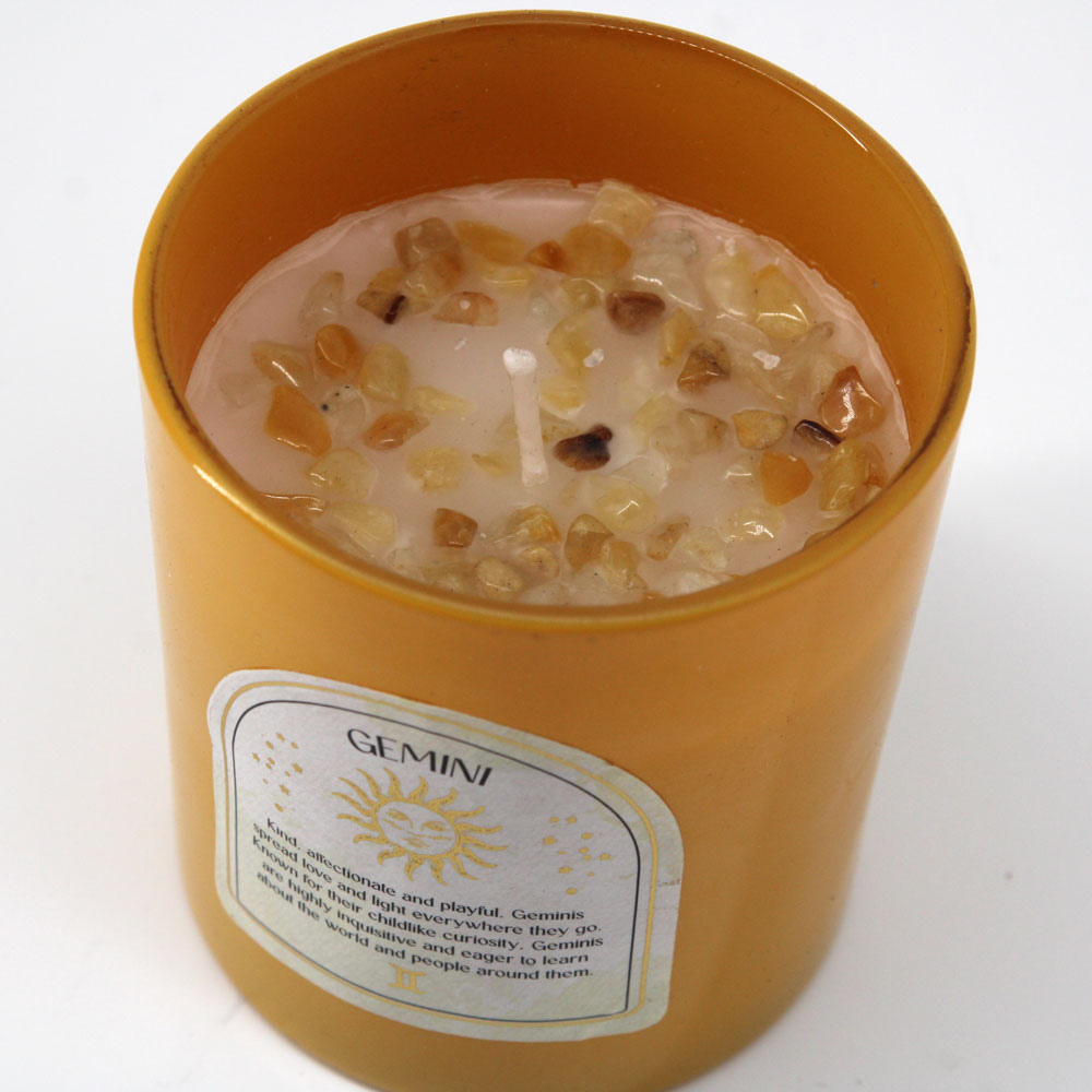 Gemini Crystal Zodiac Candle