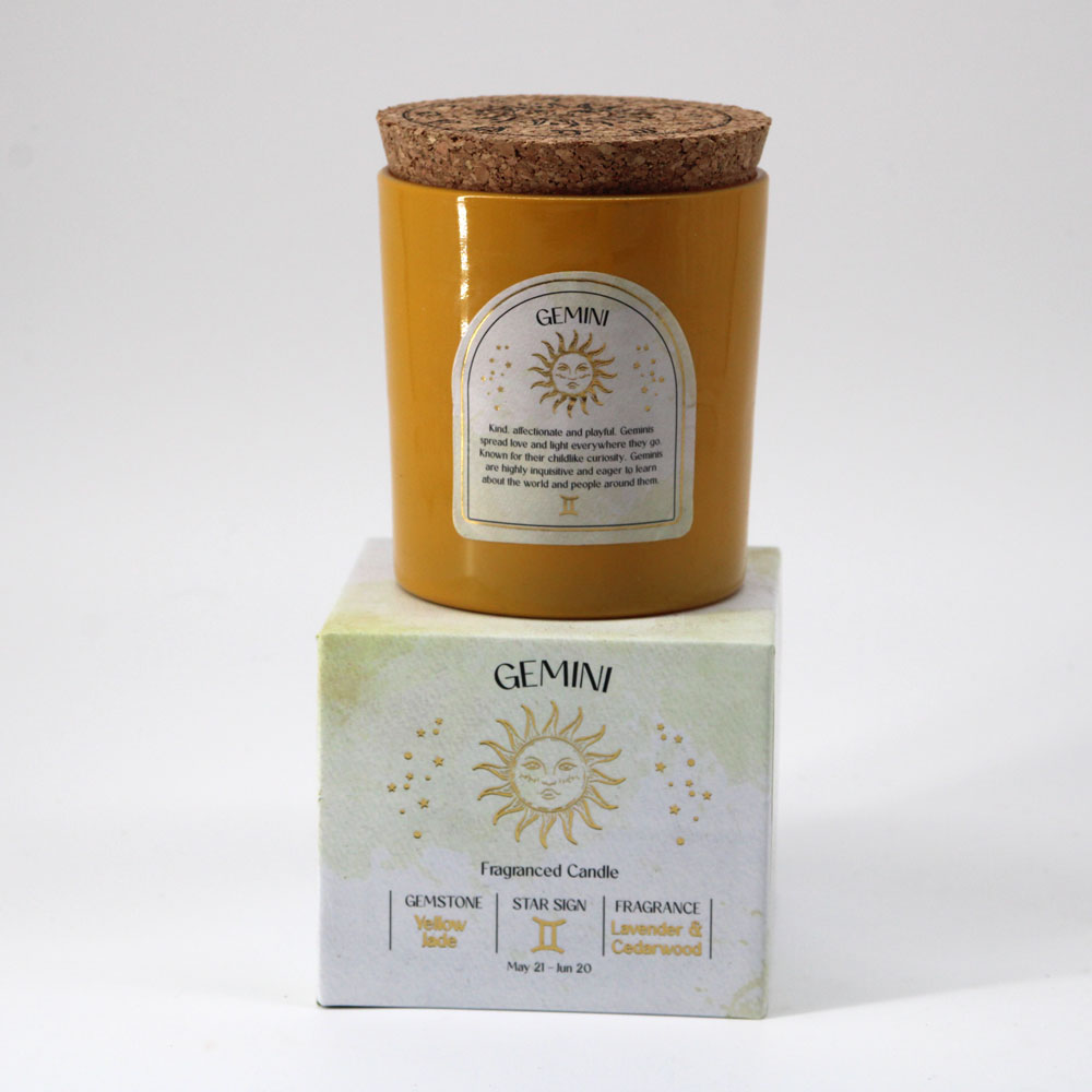 Gemini Crystal Zodiac Candle