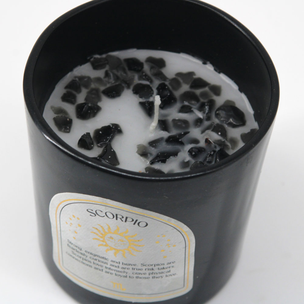 Scorpio Crystal Zodiac Candle