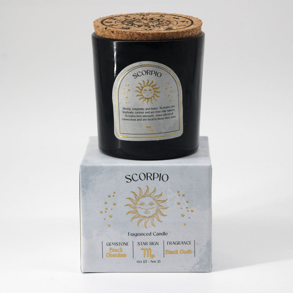 Scorpio Crystal Zodiac Candle