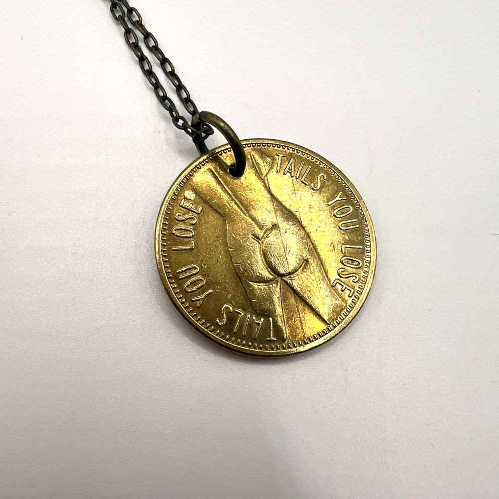 Vintage Head & Tails Peepshow Necklace