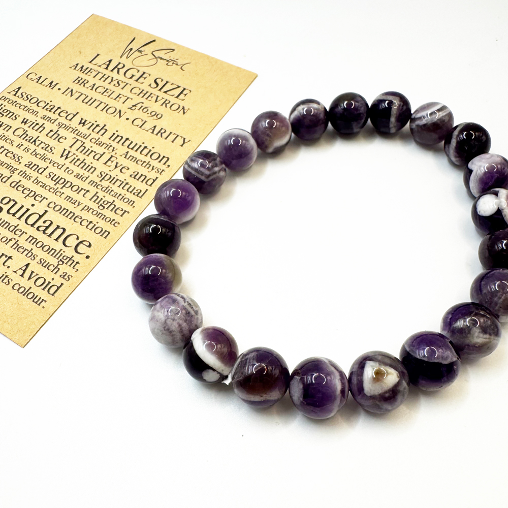 Amethyst Chevron Bracelet - Large