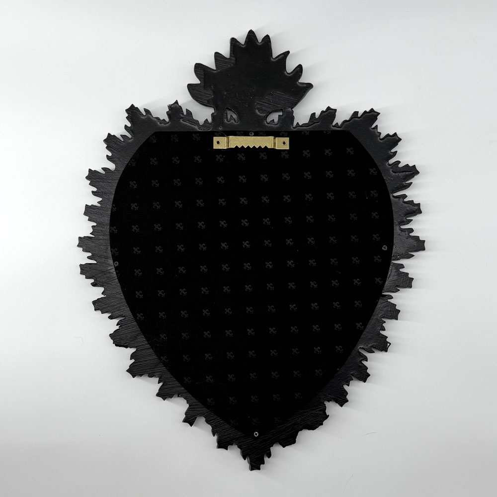 Large Black Sacred Heart Wall Mirror