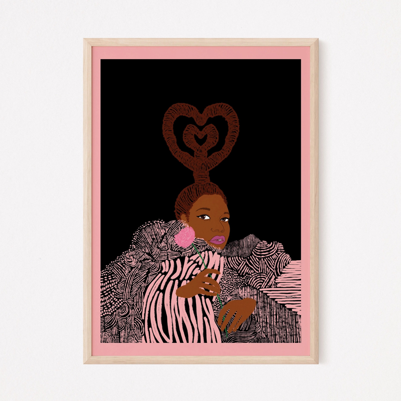 The Star Art Print - A4. Dorcas Creates - Black Artist