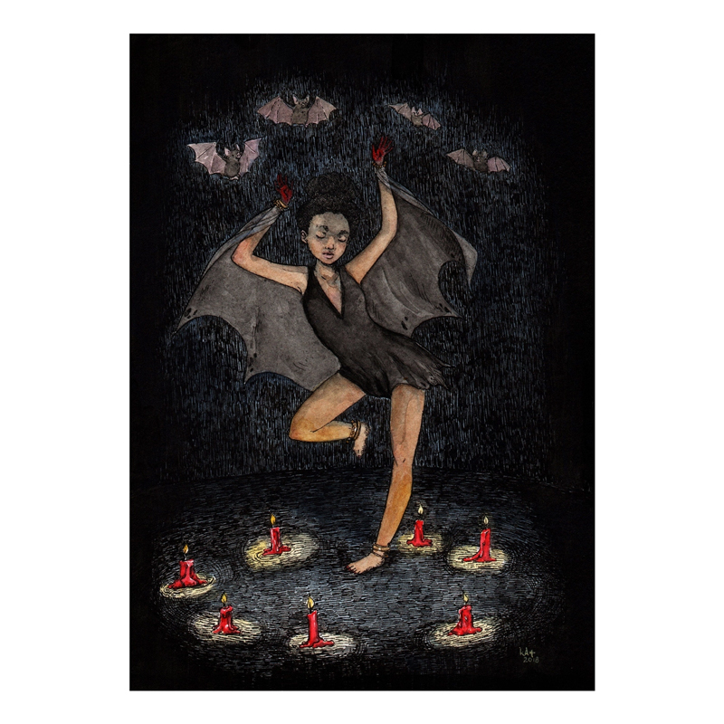 Circle of Bats Art Print - Kat Philbin