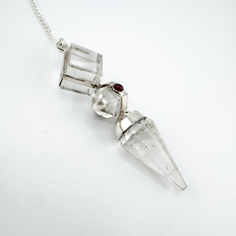 Three-Piece Clear Quartz Pendulum