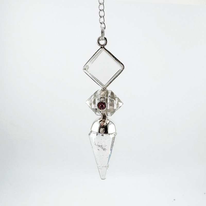 Three-Piece Clear Quartz Pendulum