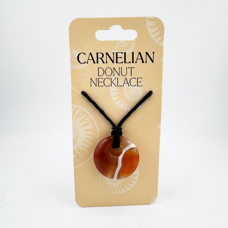 Carnelian Donut Necklace